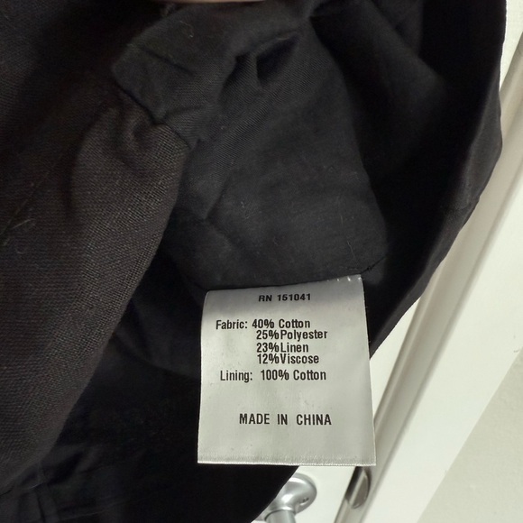 kourt Jasen Linen Blend Mini Dress - Size M - Black - NWT - Picture 10 of 11